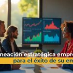 Reunión de empresarios analizando indicadores de crecimiento como parte de la planeación estratégica empresarial
